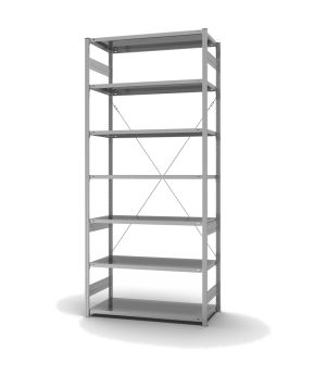 Fachbodenregal Grundregal ORION PLUS, 3.000×1.300×600 mm, verzinkt