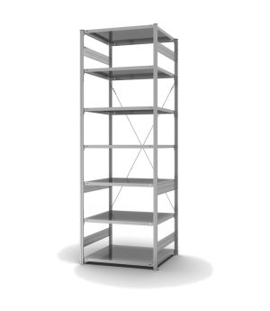 Fachbodenregal Grundregal ORION PLUS, 3.000×1.000×800 mm, verzinkt