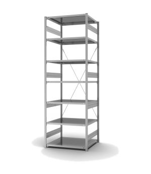 Fachbodenregal Grundregal ORION PLUS, 3.000×1.000×800 mm, verzinkt