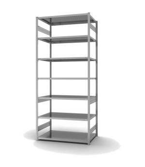 Fachbodenregal Grundregal ORION PLUS, 3.000×1.300×800 mm, verzinkt