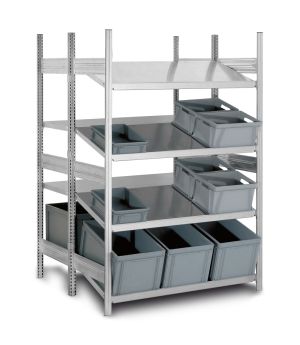 Bereitstellregal Kombi Grundregal ORION PLUS, 2.000×1.300×400 mm, verzinkt