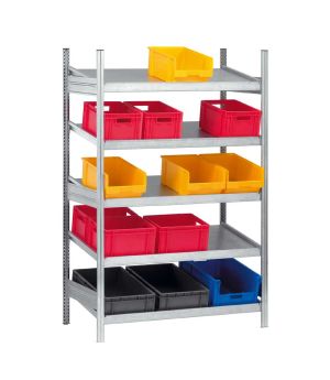 Bereitstellregal schräg Grundregal ORION PLUS, 2.000×1.300×600 mm, verzinkt