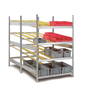 Durchlaufregal Grundregal ORION PLUS, 2.000×1.300×2.400 mm, verzinkt