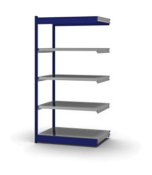 Fachboden-Rohrregal Anbauregal RR, 2.000×1.025×600 mm, verzinkt