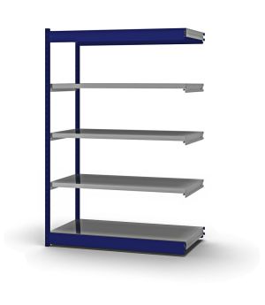 Fachboden-Rohrregal Anbauregal RR, 2.000×1.325×600 mm, verzinkt