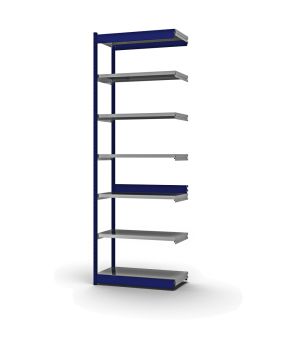 Fachboden-Rohrregal Anbauregal RR, 3.000×1.025×400 mm, verzinkt