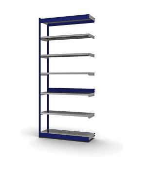 Fachboden-Rohrregal Anbauregal RR, 3.000×1.325×400 mm, verzinkt