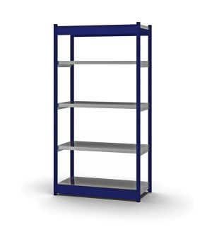 Fachboden-Rohrregal Grundregal RR, 2.000×1.025×400 mm, verzinkt