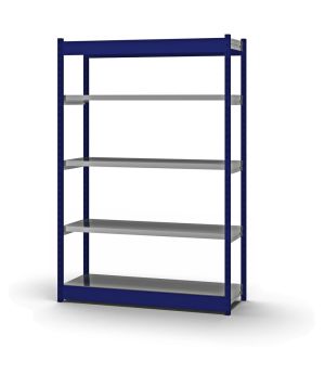 Fachboden-Rohrregal Grundregal RR, 2.000×1.325×400 mm, verzinkt