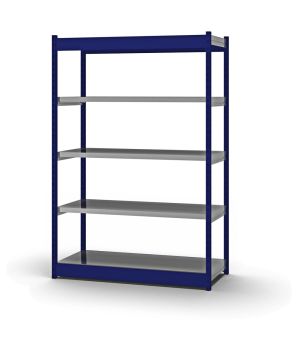 Fachboden-Rohrregal Grundregal RR, 2.000×1.325×500 mm, verzinkt