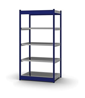 Fachboden-Rohrregal Grundregal RR, 2.000×1.025×600 mm, verzinkt