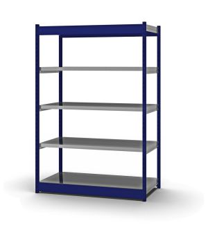 Fachboden-Rohrregal Grundregal RR, 2.000×1.325×600 mm, verzinkt