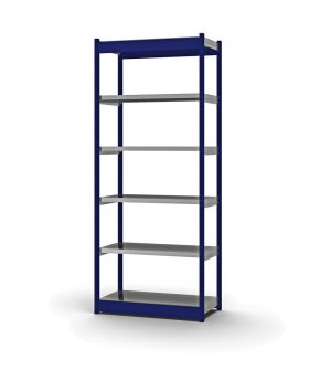 Fachboden-Rohrregal Grundregal RR, 2.500×1.025×400 mm, verzinkt