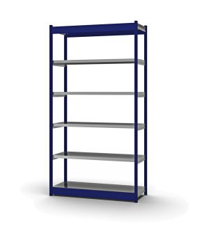 Fachboden-Rohrregal Grundregal RR, 2.500×1.325×400 mm, verzinkt