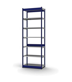 Fachboden-Rohrregal Grundregal RR, 3.000×1.025×400 mm, verzinkt