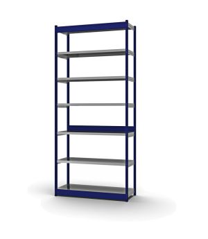 Fachboden-Rohrregal Grundregal RR, 3.000×1.325×400 mm, verzinkt