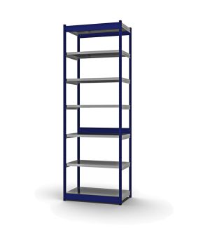 Fachboden-Rohrregal Grundregal RR, 3.000×1.025×500 mm, verzinkt