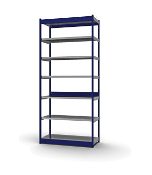 Fachboden-Rohrregal Grundregal RR, 3.000×1.325×500 mm, verzinkt