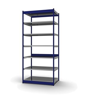 Fachboden-Rohrregal Grundregal RR, 3.000×1.325×800 mm, verzinkt