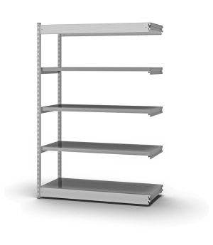 Fachboden-Rohrregal Anbauregal RR, 2.000×1.025×400 mm, verzinkt