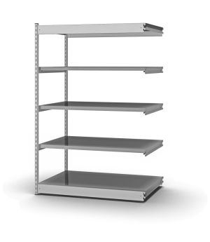 Fachboden-Rohrregal Anbauregal RR, 2.000×1.025×600 mm, verzinkt