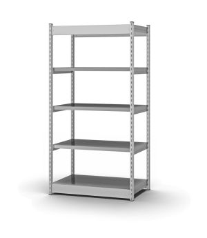 Fachboden-Rohrregal Anbauregal RR, 3.000×1.325×800 mm, verzinkt