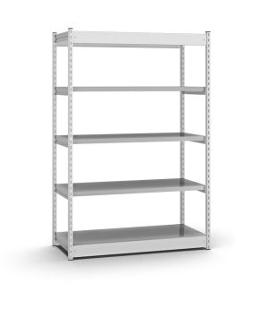 Fachboden-Rohrregal Grundregal RR, 2.000×1.025×400 mm, verzinkt