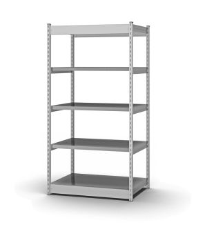 Fachboden-Rohrregal Grundregal RR, 2.000×1.325×400 mm, verzinkt