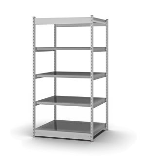 Fachboden-Rohrregal Grundregal RR, 2.000×1.325×500 mm, verzinkt