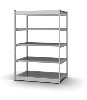 Fachboden-Rohrregal Grundregal RR, 2.000×1.025×600 mm, verzinkt