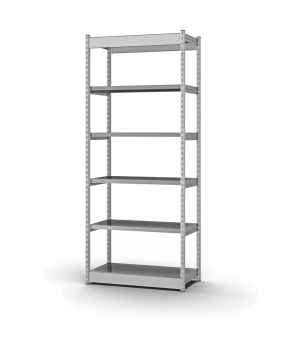 Fachboden-Rohrregal Grundregal RR, 2.000×1.325×600 mm, verzinkt