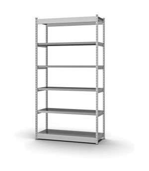 Fachboden-Rohrregal Grundregal RR, 2.000×1.025×800 mm, verzinkt
