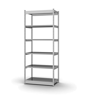 Fachboden-Rohrregal Grundregal RR, 2.000×1.325×800 mm, verzinkt