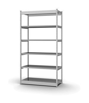 Fachboden-Rohrregal Grundregal RR, 2.500×1.025×400 mm, verzinkt