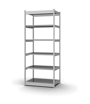 Fachboden-Rohrregal Grundregal RR, 2.500×1.325×400 mm, verzinkt