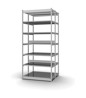 Fachboden-Rohrregal Grundregal RR, 3.000×1.025×400 mm, verzinkt