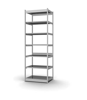 Fachboden-Rohrregal Grundregal RR, 3.000×1.325×400 mm, verzinkt