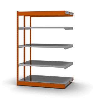 Fachboden-Rohrregal Grundregal RR, 3.000×1.025×800 mm, verzinkt