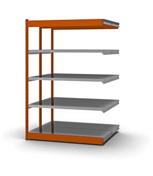 Fachboden-Rohrregal Grundregal RR, 3.000×1.025×800 mm, verzinkt