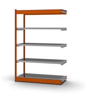 Fachboden-Rohrregal Grundregal RR, 3.000×1.325×800 mm, verzinkt