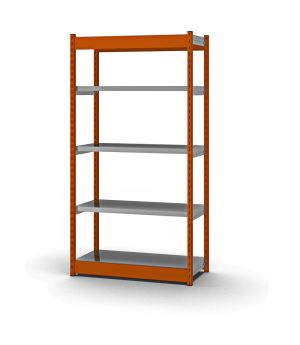 Fachboden-Rohrregal Anbauregal RR, 3.000×1.025×500 mm, verzinkt