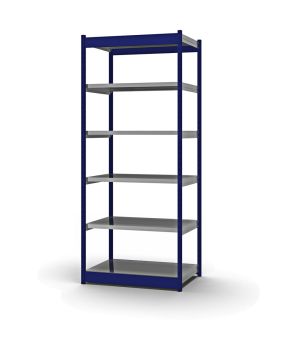 Fachboden-Rohrregal Grundregal RR, 2.500×1.025×600 mm, verzinkt