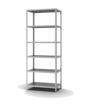 Edelstahlregal Grundregal WR, 2.500×1.000×500 mm, Edelstahl