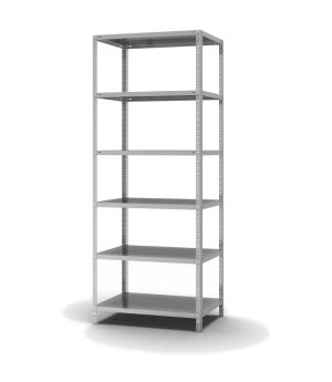Edelstahlregal Grundregal WR, 2.500×1.000×600 mm, Edelstahl