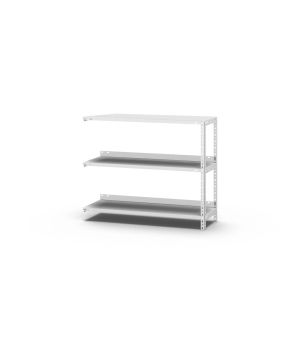 Aktenregal Anbauregal WR, 800×1.000×300 mm, lichtgrau