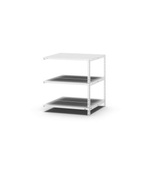 Aktenregal Anbauregal WR, 800×750×600 mm, lichtgrau