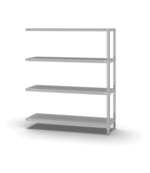 Fachbodenregal Anbauregal WR, 1.500×1.300×400 mm, lichtgrau
