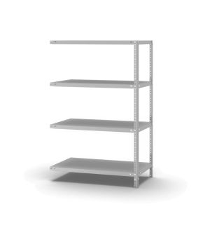 Fachbodenregal Anbauregal WR, 1.500×1.300×500 mm, lichtgrau