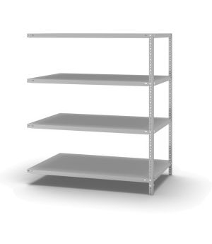 Fachbodenregal Anbauregal WR, 1.500×1.300×800 mm, lichtgrau