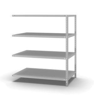 Fachbodenregal Anbauregal WR, 1.500×1.300×800 mm, lichtgrau